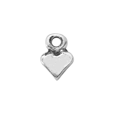 Sterling Silver Tiny Heart Nugget Charm