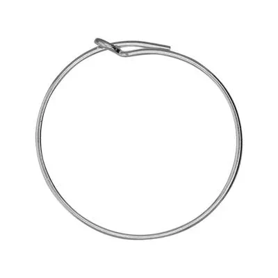 Sterling Silver 20mm Wire Beading Hoops