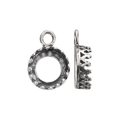 Sterling Silver 9mm Gallery Bezel Cup Charm Setting