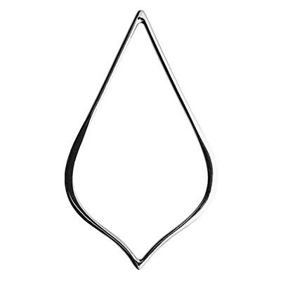 Sterling Silver Small Pointed Teardrop Link