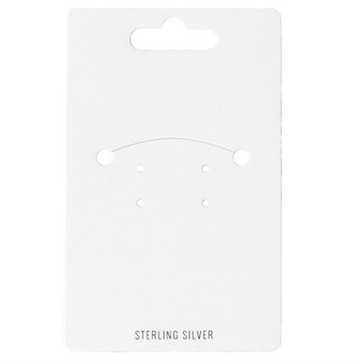 Sterling Silver Jewelry Card Hang Tags