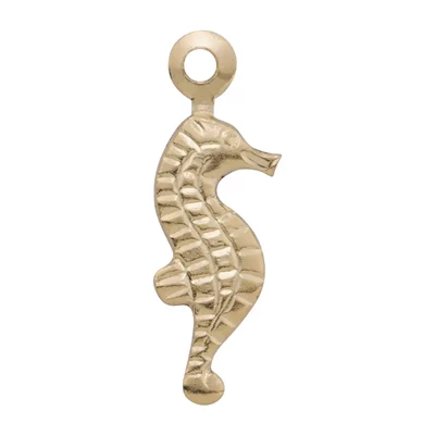 Gold Filled Light Seahorse Charm