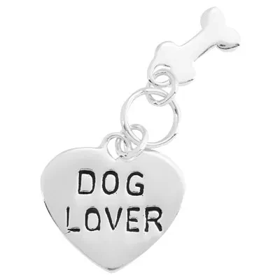 Sterling Silver Dog Lover Charm Cluster