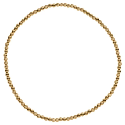 Gold-Filled 2mm Beaded Stretchy Bracelet