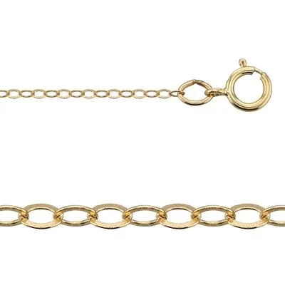 Gold-Filled 16 inch 1.4mm Flat Cable Chain