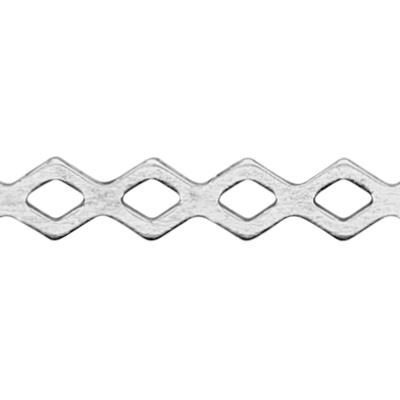 Sterling Silver Perforated Diamond Gallery Wire
