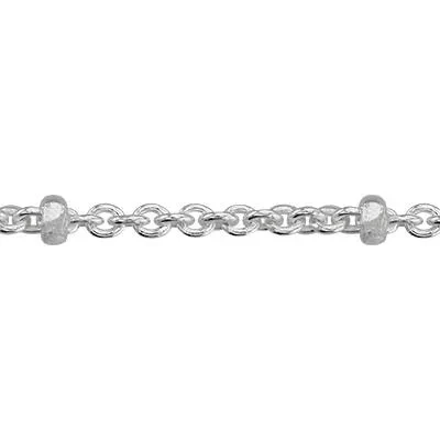 Sterling Silver 1.4mm Open Link Saturn Chain Footage