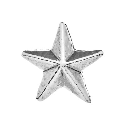 Sterling Silver Oxidized Dimensional Star Solder Ornament