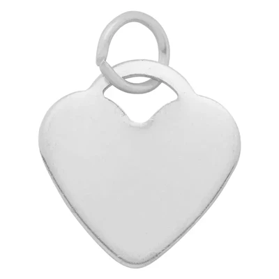 Sterling Silver 14mm Heart Lock Blank