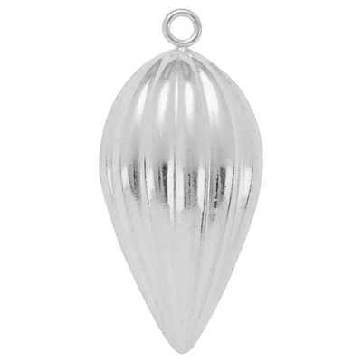 Sterling Silver Hollow Fluted Pod Pendant