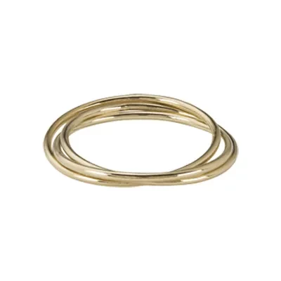 Gold-Filled Triple Fidget Ring Size 8