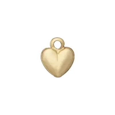 14k Gold Tiny Heart Charm