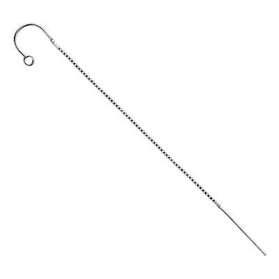 Sterling Silver Fixed Arch Box Chain Ear Thread
