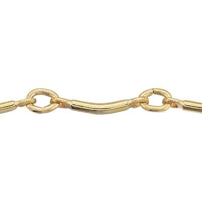 Gold-Filled Short Curved Bar Chain Footage