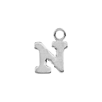 Sterling Silver Letter N Charm