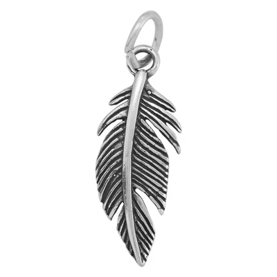 Sterling Silver USA Feather Charm