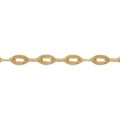 Gold-Filled 2.1mm Starburst Pattern Chain Footage