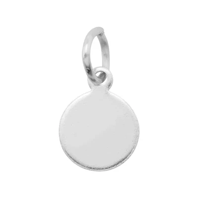 Sterling Silver 8mm Circle Tag Blank