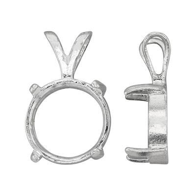 Sterling Silver 10mm Cab Pendant Setting