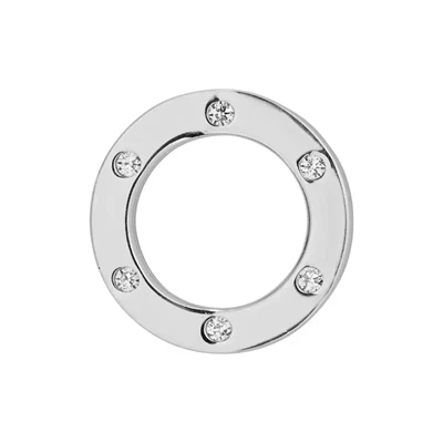 Sterling Silver CZ Accent Circle Link