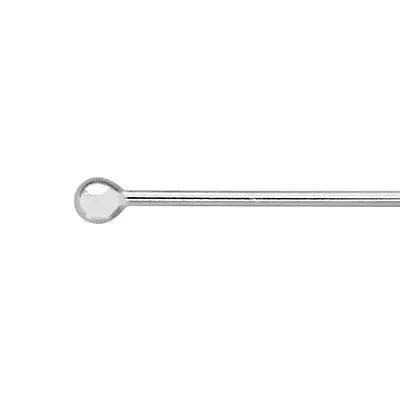Sterling Silver 2 inch 21 gauge Ball End Headpin