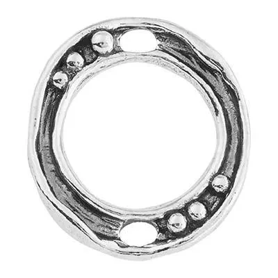 Sterling Silver Granule Circle Link