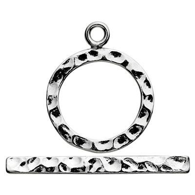 Sterling Silver Hammered Toggle