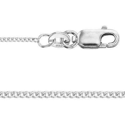 Sterling Silver 20 inch 1mm Curb Chain with Lobster Clasp