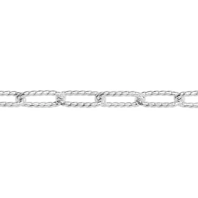 Sterling Silver Tiny Pattern Clip Chain Footage