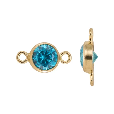 Gold Filled 4mm Swiss Blue December Link