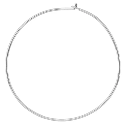 Sterling Silver 40mm Wire Hoops