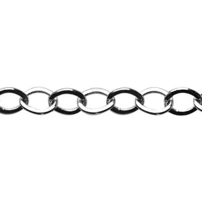 Sterling Silver 2.3mm Open Cable Chain with Lobster Clasp Chain Series
