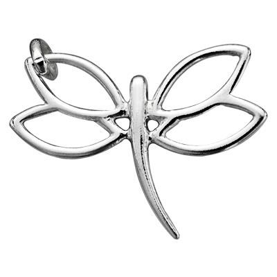 Sterling Silver Dragonfly Outline Charm