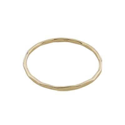 14k Gold Hammered Ring Size 7