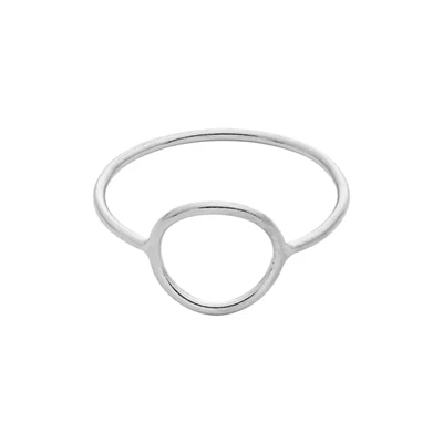 Sterling Silver 10mm Circle Ring Size 6