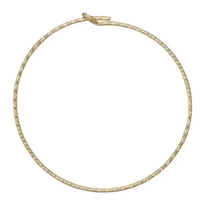 Gold-Filled 30mm Sparkle Wire Hoops
