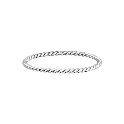 Sterling Silver Twisted Wire Ring Size 7