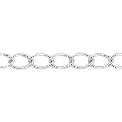 Sterling Silver 2.5mm Open Curb Chain Footage