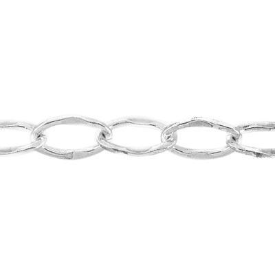 Sterling Silver 2.5mm Dapped Cable Chain Footage