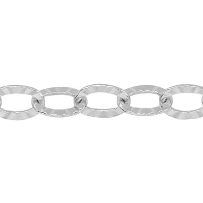 Sterling Silver Pattern Starburst  Cable Chain Footage
