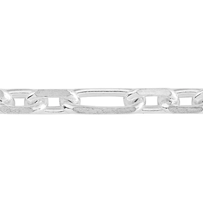 Sterling Silver Diamond Cut Long and Short Chain Footage
