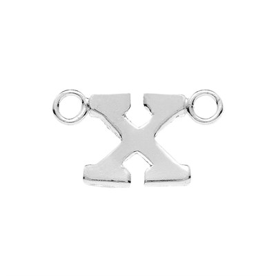 Sterling Silver Letter X Link