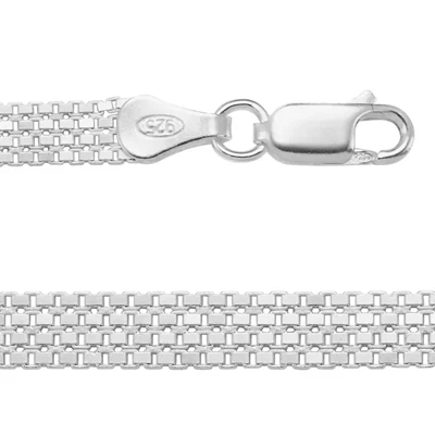 Sterling Silver 16 inch Diamond Cut Box Chain Mesh Chain