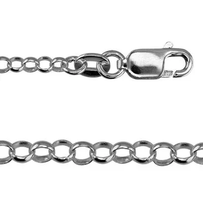 Sterling Silver 18 inch 2.3mm Rolo Chain with Lobster Clasp