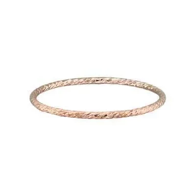 Rose Gold-Filled Sparkle Wire Ring Size 8
