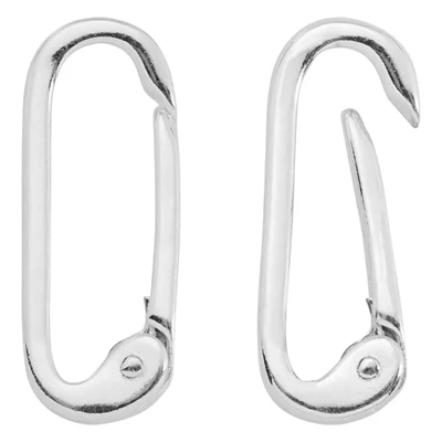 Sterling Silver Paperclip Hinged Charm Holder Link
