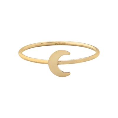 Gold-Filled  Moon Wire Ring Size 8