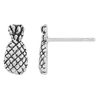 Sterling Silver Tiny Pineapple Post Earrings