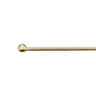 Gold-Filled 1.5 inch 22 gauge Ball Headpin