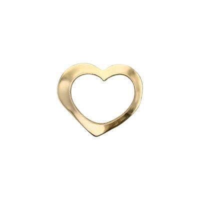 Gold-Filled Floating Heart Charm